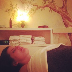Getting the Sweet Slumber massage at The Oaks at Ojai. Perfect way to wind down a busy 2014.
