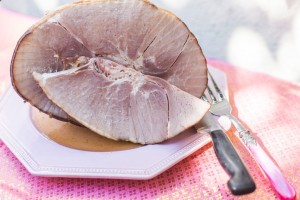 A holiday staple in my family? A Hickory Farms Spiral Sliced Ham. I serve it for both Thanksgiving AND Easter!