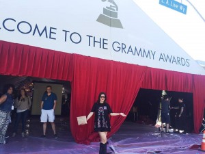 Getting a behind-the-scenes sneak peek  of The Grammys