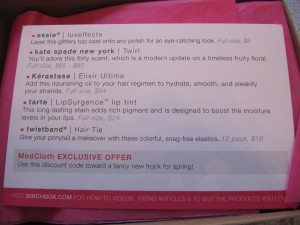 Birchbox March