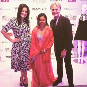 Me, Prisila Cisneros and Say Yes To The Dress's Monte Durham. She was straight up Peaches 'n' Cream Barbie, y'all. A dream come true!